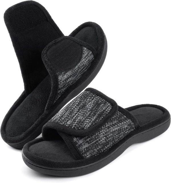 Men's Adjustable Wrap Memory Foam Slide Slipper